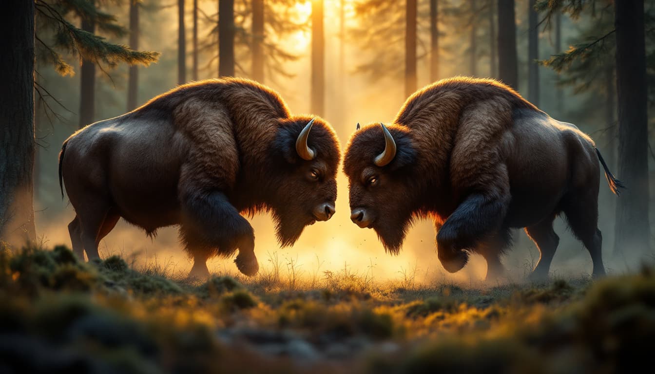 🐃🌲 Clash of Bison in the Forest