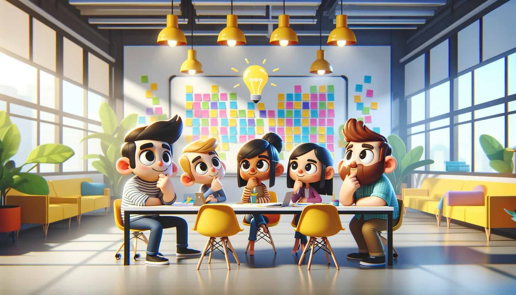 Team engaged in an Agile retrospective