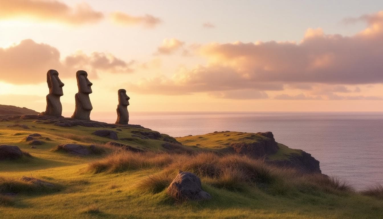  Easter Island Stone Heads