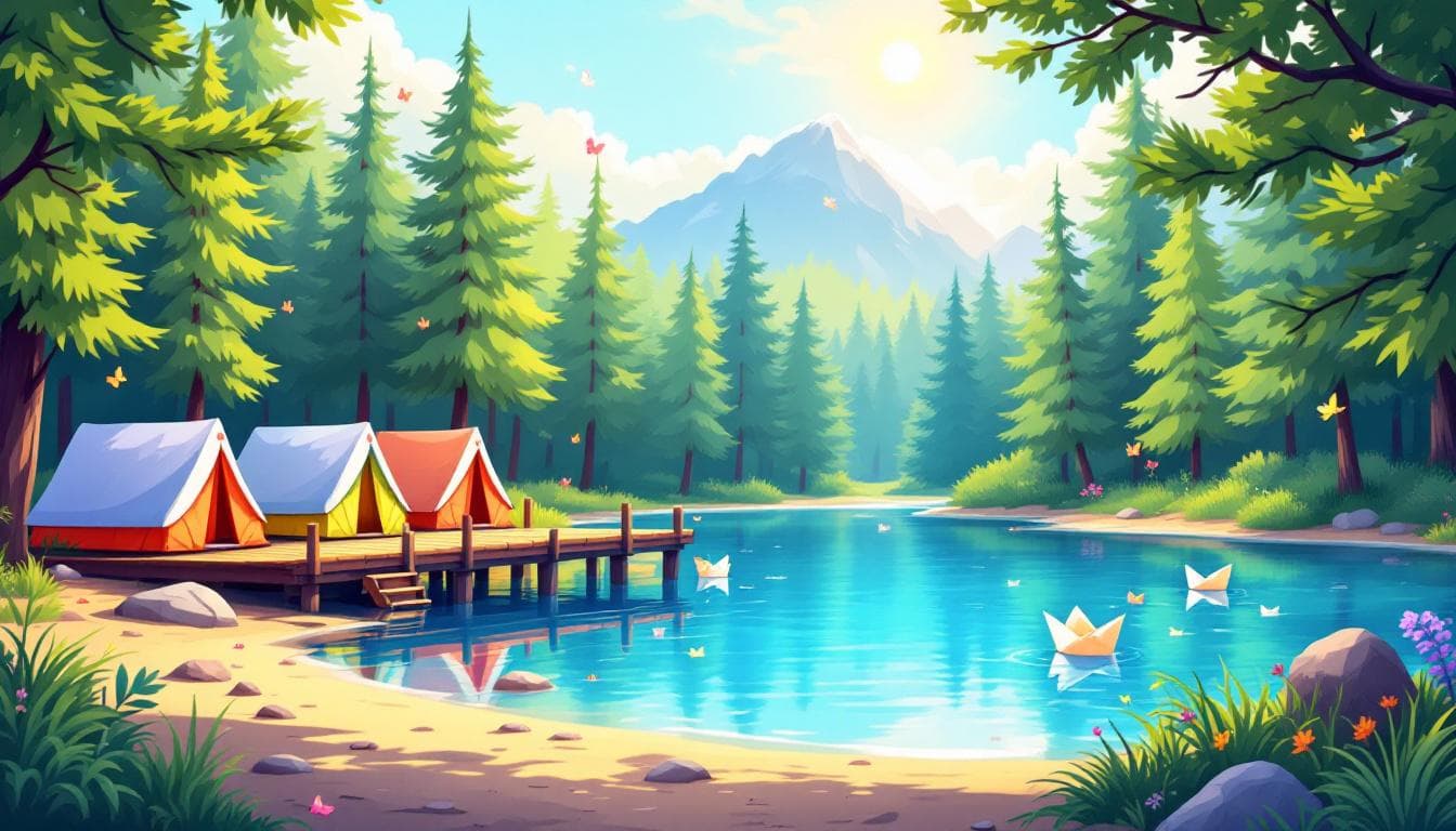  Cartoon Summer Camp Adventure