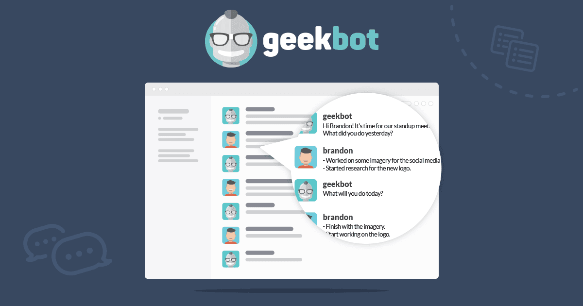 Geekbot standup tool