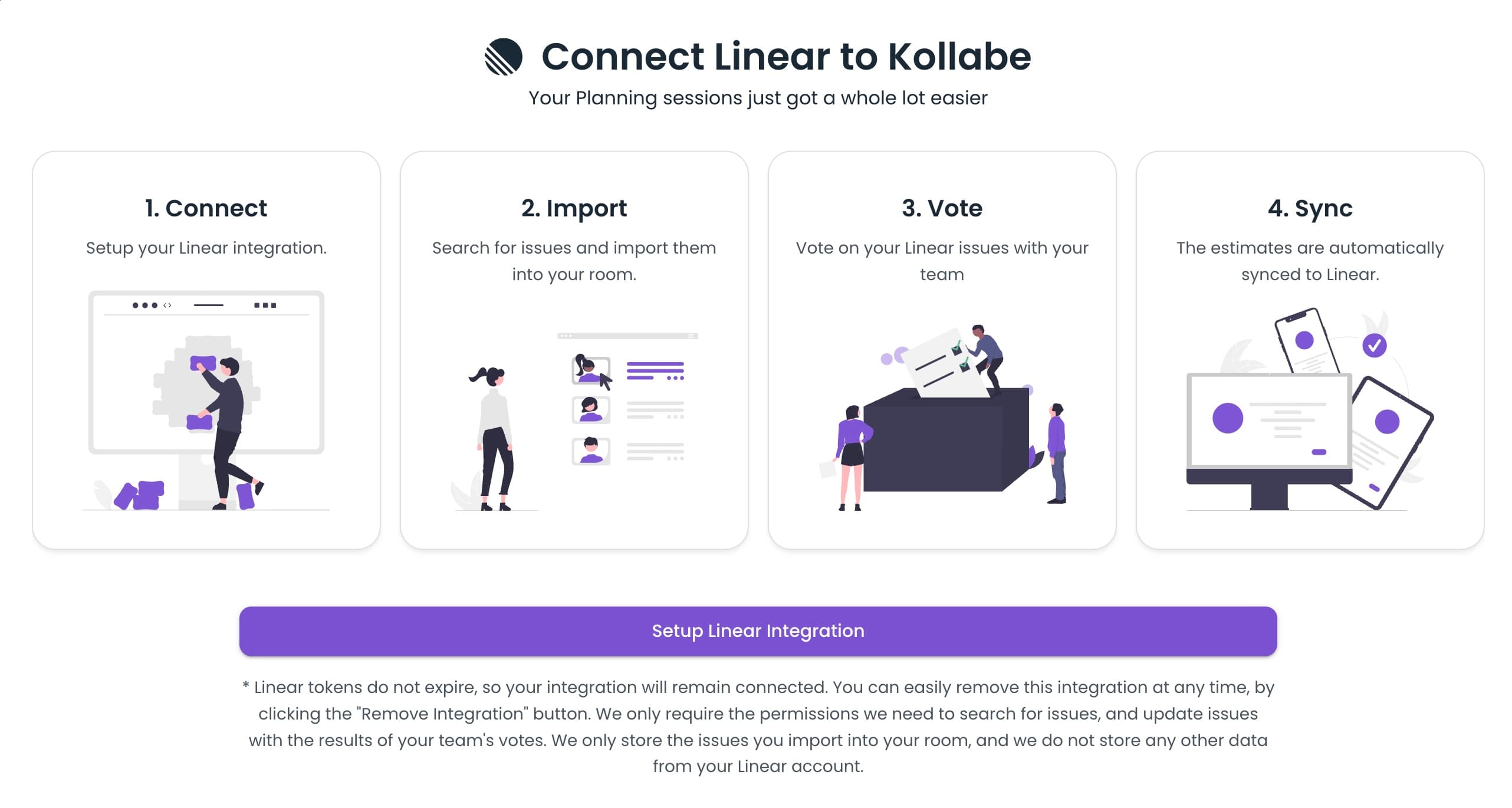 Kollabe Linear Integration setup
